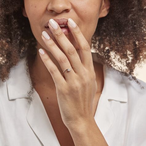 Bague Solitaire Vrille Or Blanc Diamant - Bagues Solitaire Femme | Marc Orian