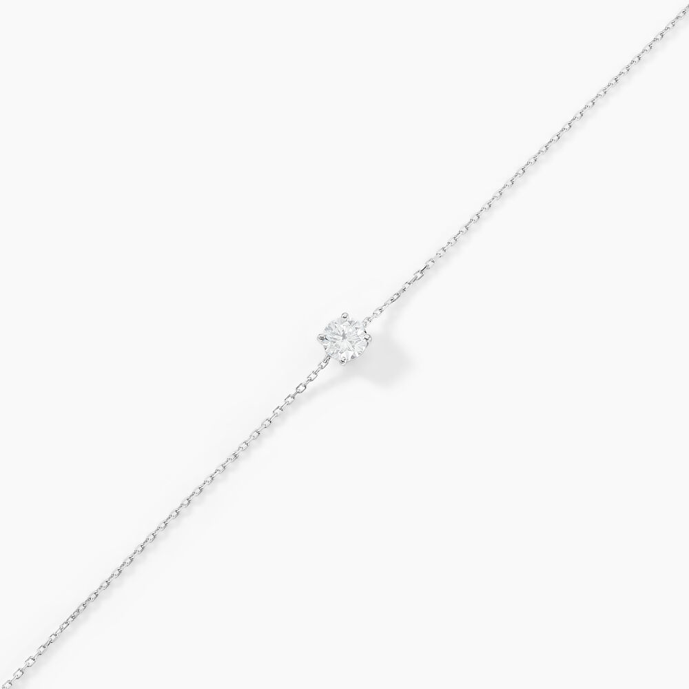 Bracelet Adula Or Blanc Oxyde De Zirconium - Bracelets chaînes Femme | Marc Orian