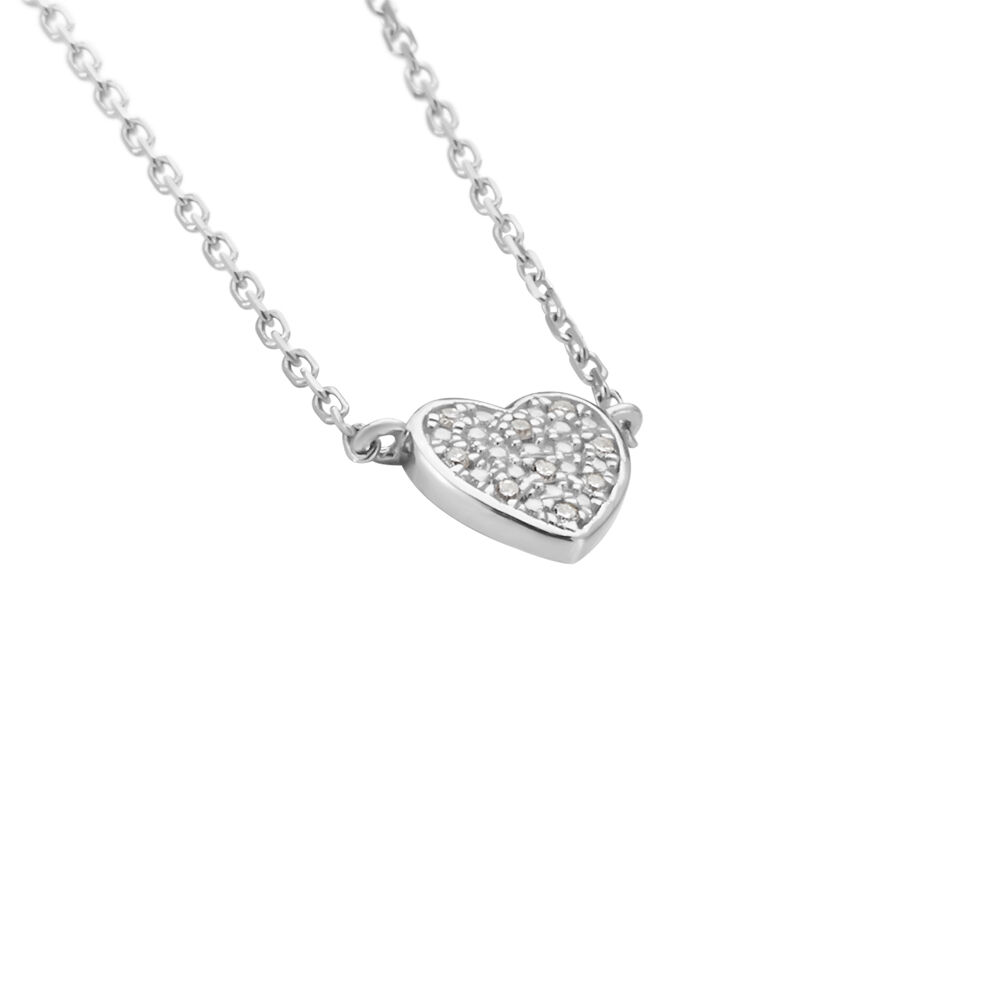 Collier Or Blanc Abidan Diamants - Colliers avec pierres Femme | Marc Orian