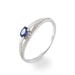 Bague Marie-roselyne Or Blanc Saphir Et Diamant - Solitaires Femme | Marc Orian
