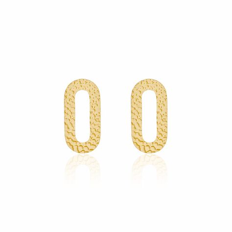 Boucles D'oreilles Puces Oren Acier Doré - Puces Femme | Marc Orian