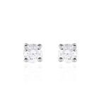 Boucles D'oreilles Puces Victoria Or Blanc Diamant - Puces Femme | Marc Orian
