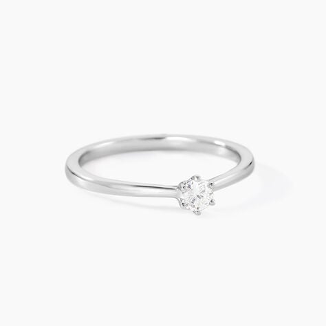 Bague Solitaire Athena Or Blanc Diamant - Parures de mariage Femme | Marc Orian