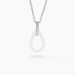 Collier Peer Argent Blanc Oxyde De Zirconium - Colliers avec pierres Femme | Marc Orian