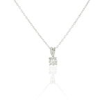Collier Orphee Or Blanc Diamant - Colliers avec pierres Femme | Marc Orian