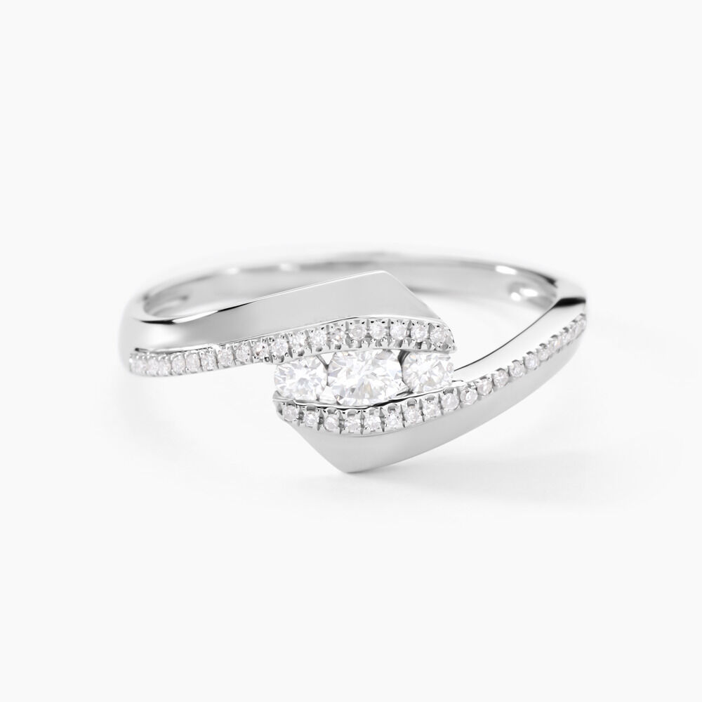 Bague Barbara Or Blanc Diamant - Bagues fiançailles Femme | Marc Orian