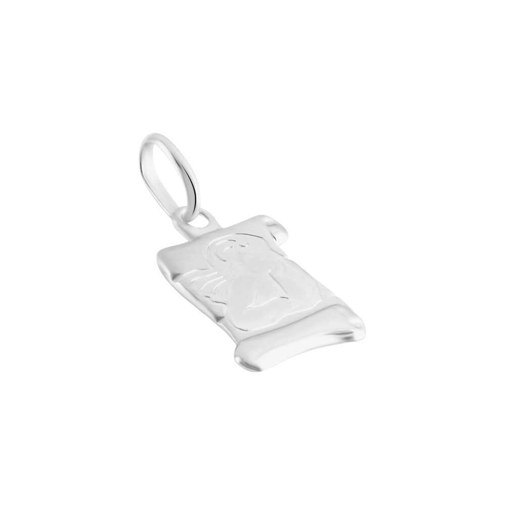 Pendentif Ange Parchemin Or Blanc - Bijoux personnalisés Famille | Marc Orian