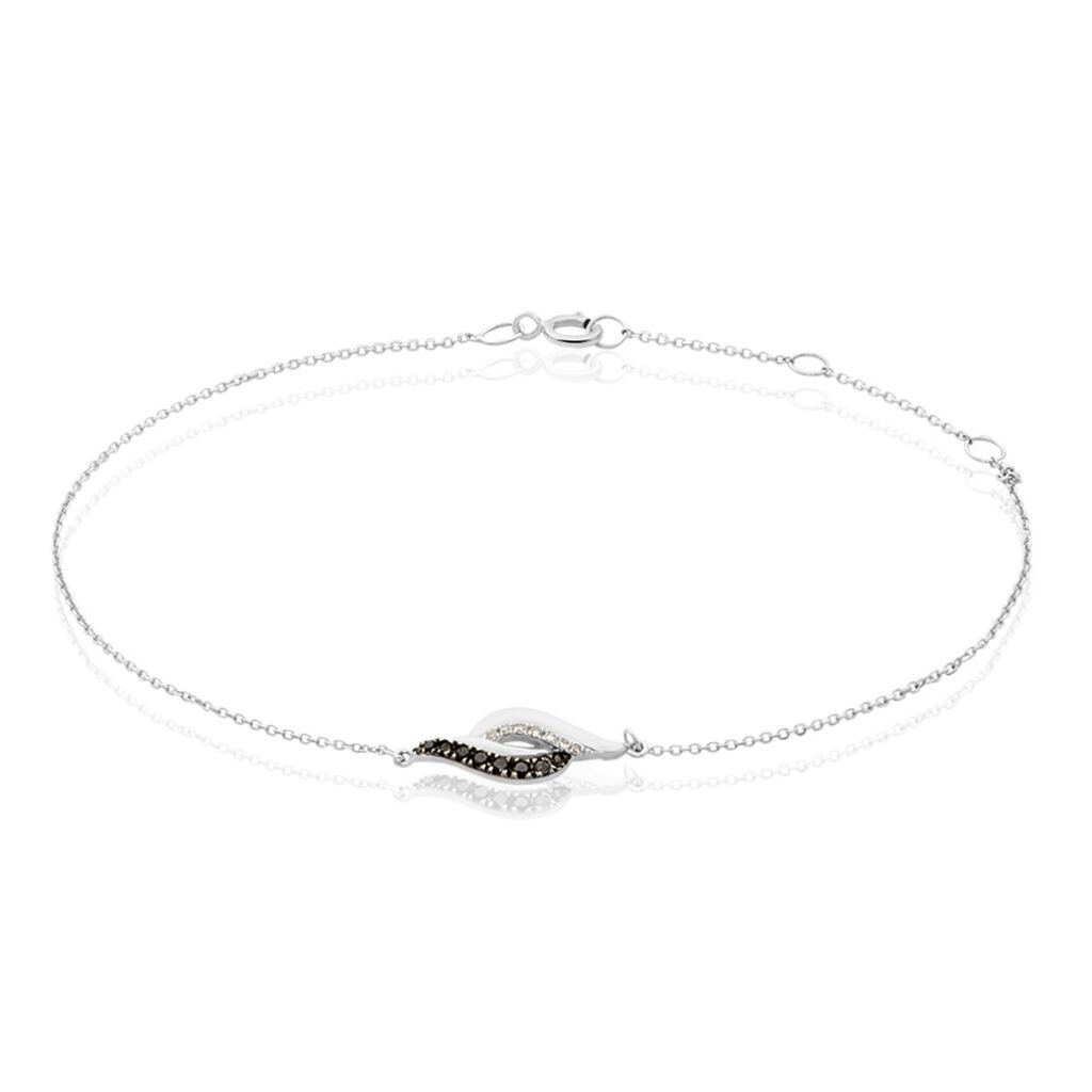 Bracelet Sculptural Or Blanc Diamant - Bracelets chaînes Femme | Marc Orian