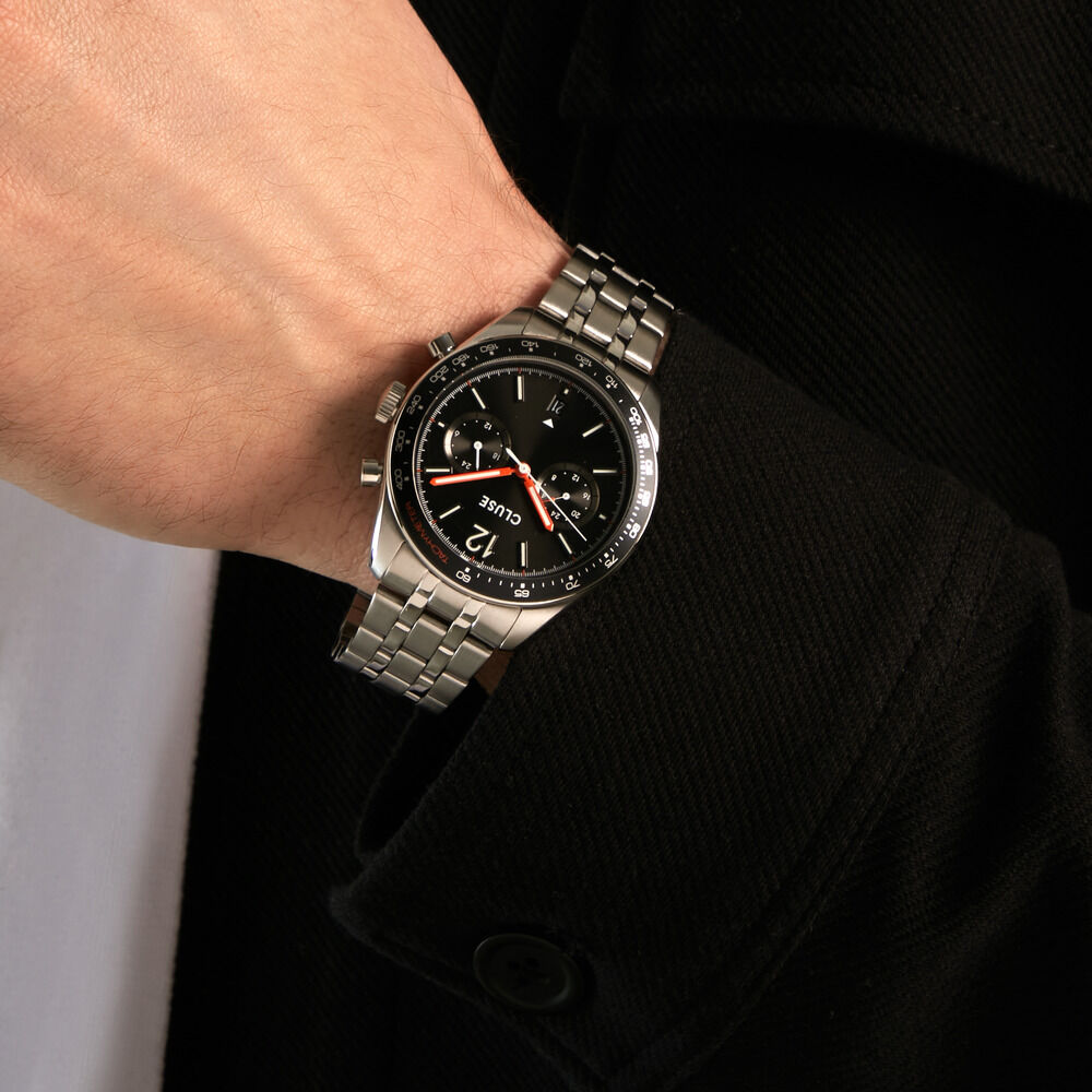 Montre Cluse Aravis Dual Timer Noir - Montres &eacute;tanches Homme | Marc Orian