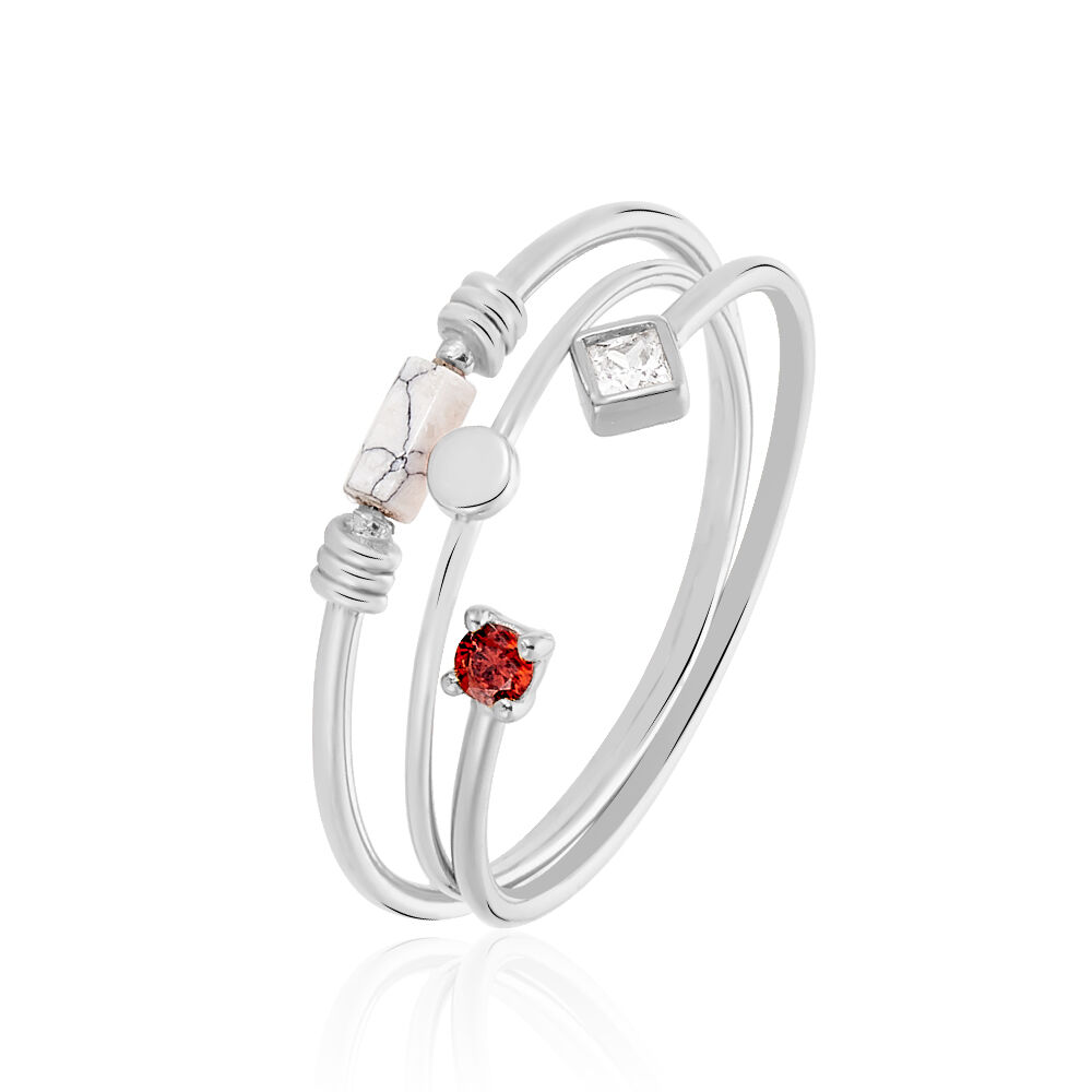 Bague Ibtihel Argent Blanc Oxyde De Zirconium - Bagues avec pierre Femme | Marc Orian