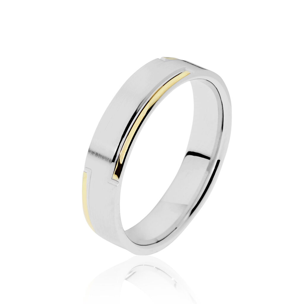 Alliance Mamassa Ruban Plat Or Bicolore - Alliances duo Unisex | Marc Orian