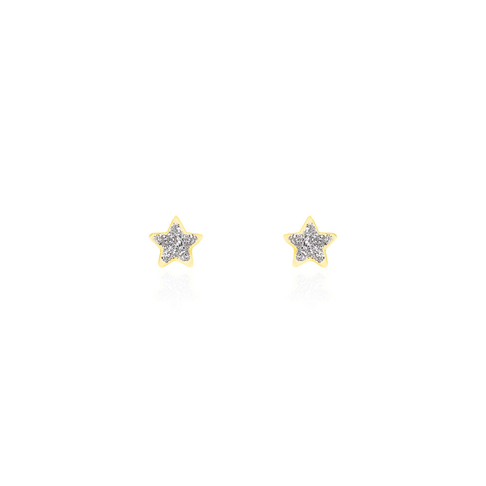 Boucles D'oreilles Puces Chirine Etoile Or Jaune - Puces Enfant | Marc Orian