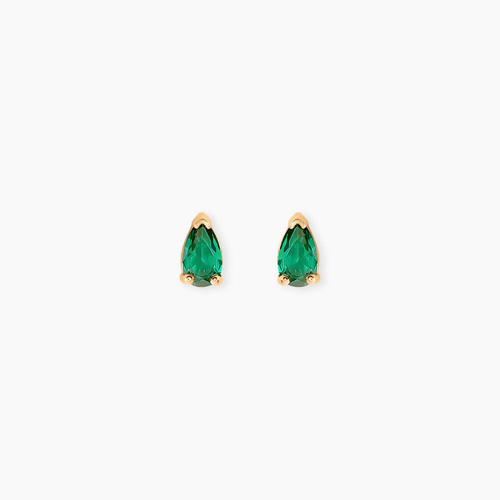 Boucles D'Oreilles Puces Tiffani Plaqu&eacute; Or Jaune Oxyde De Zirconium - Puces Femme | Marc Orian