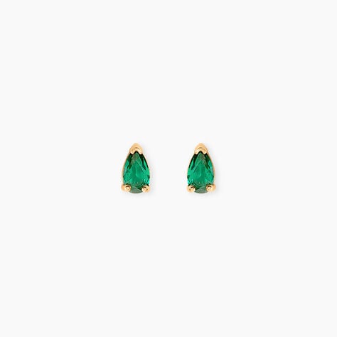 Boucles D'Oreilles Puces Tiffani Plaqu&eacute; Or Jaune Oxyde De Zirconium - Puces Femme | Marc Orian