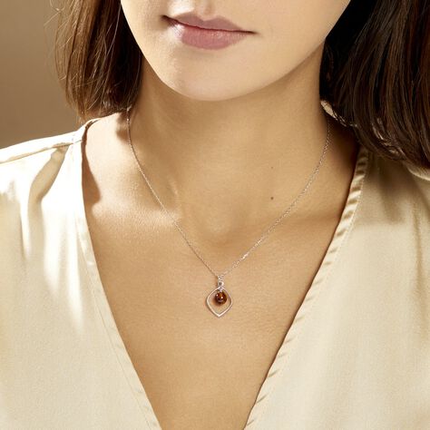 Collier Iva Argent Blanc Ambre - Colliers Femme | Marc Orian