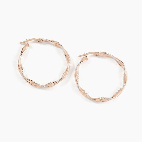 Créoles Argent Rose Alieno - Créoles Femme | Marc Orian