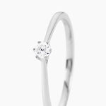 Bague Solitaire Athena Or Blanc Diamant - Parures de mariage Femme | Marc Orian
