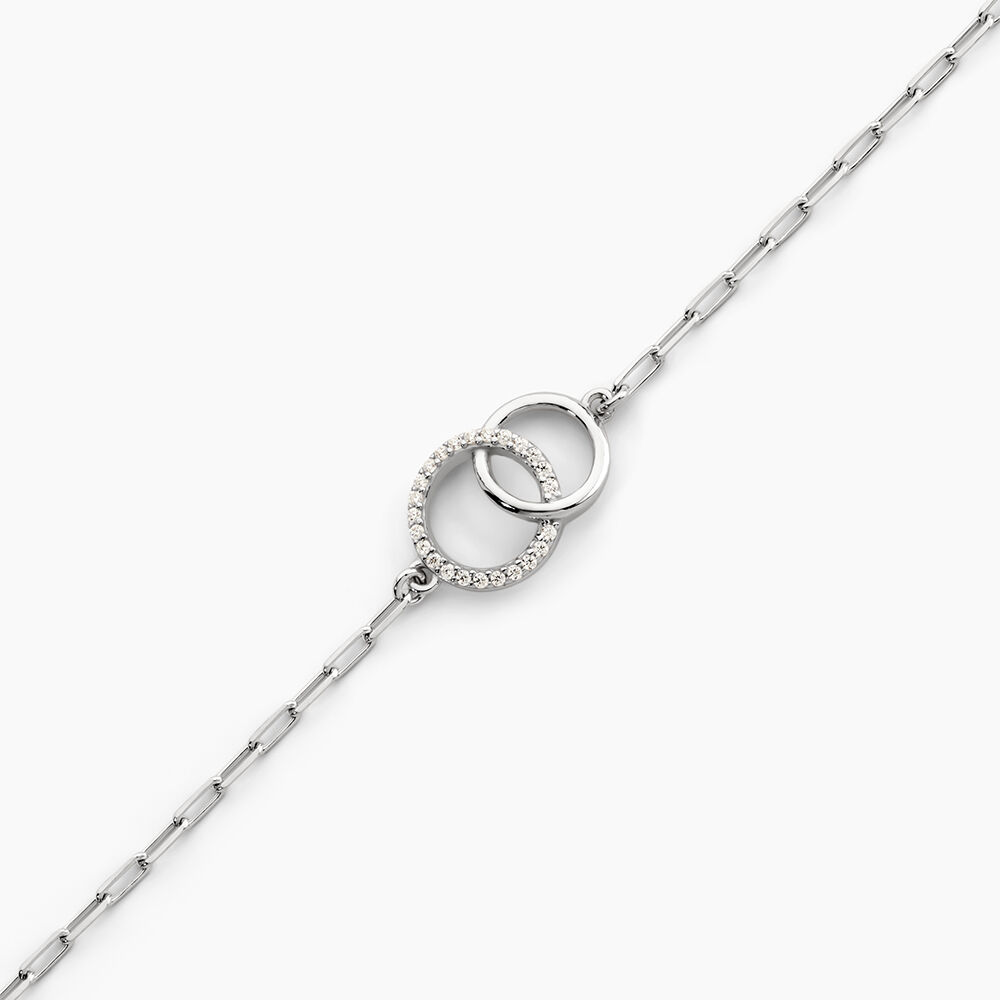 Bracelet Isabel Argent Blanc Oxyde De Zirconium - Bracelets Anneaux Entrelaces Femme | Marc Orian