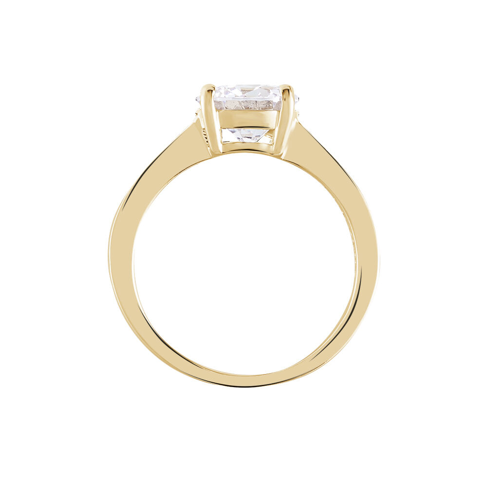 Bague Solitaire Zoura Plaqué Or Jaune Oxyde De Zirconium - Solitaires Femme | Marc Orian