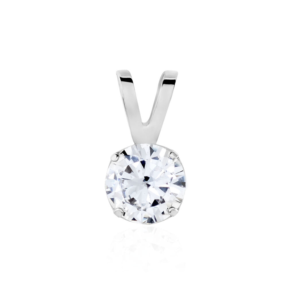 Pendentif Mabila Or Blanc Oxyde De Zirconium - Pendentifs Femme | Marc Orian
