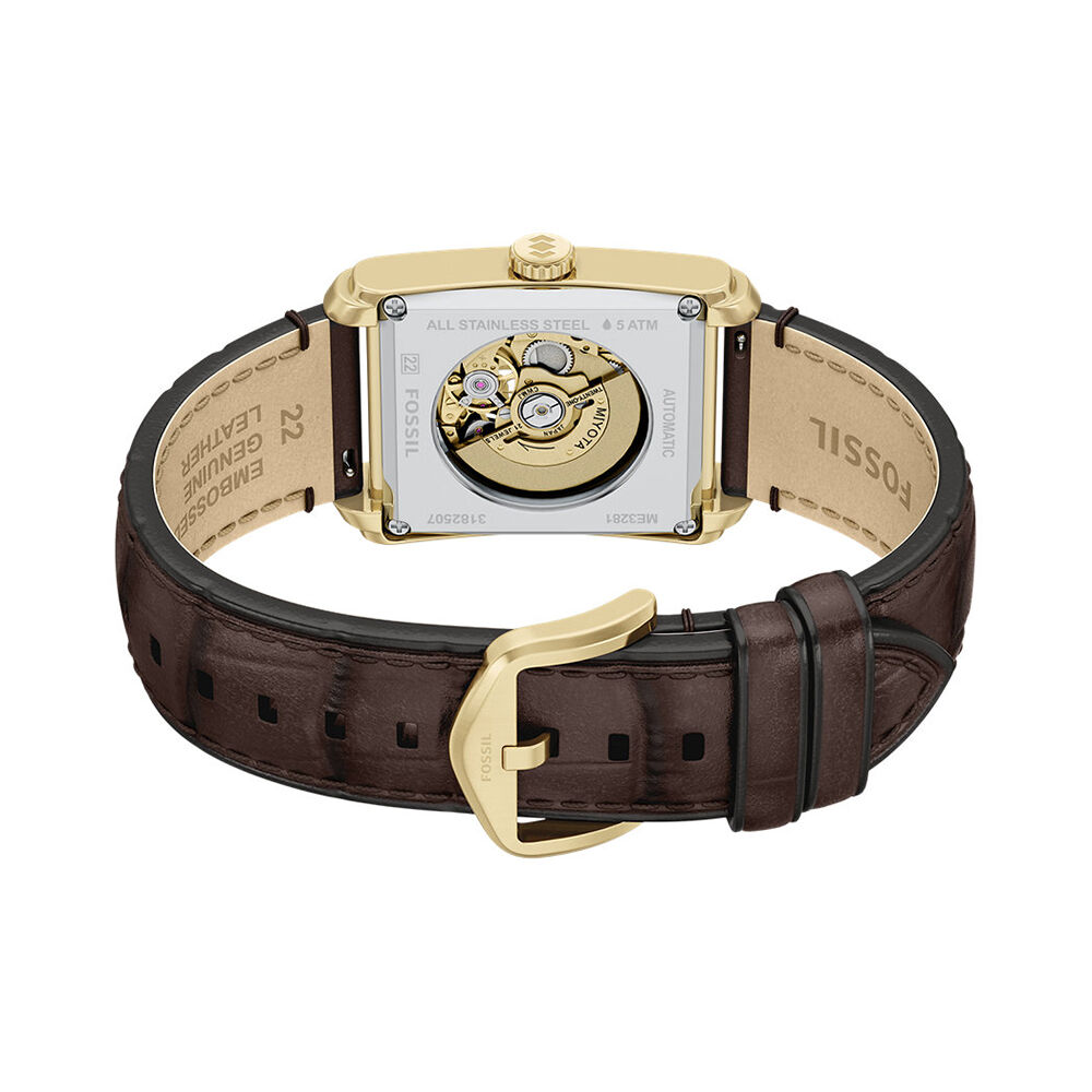 Montre Fossil Carraway Automatic Marron - Montres automatiques Homme | Marc Orian