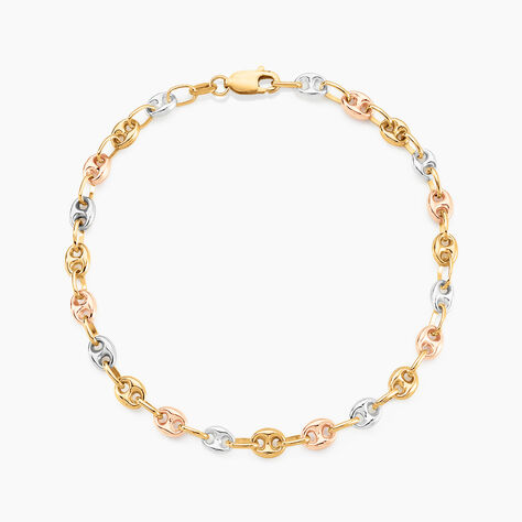 Bracelet Dami Or Tricolore - Bracelets mailles Femme | Marc Orian