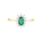 Bague Vladimir Or Jaune  Emeraude Diamants - Bagues vintage Femme | Marc Orian