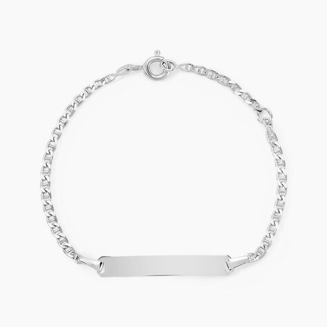 Bracelet Identite Bebe Or Blanc Faniela - Gourmettes Enfant | Marc Orian