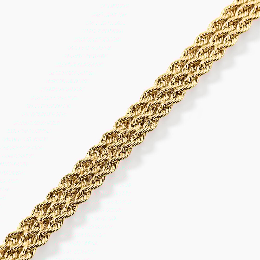 Bracelet Jerry Maille Corde 3 Rangs Or Jaune - Bracelets mailles Femme | Marc Orian