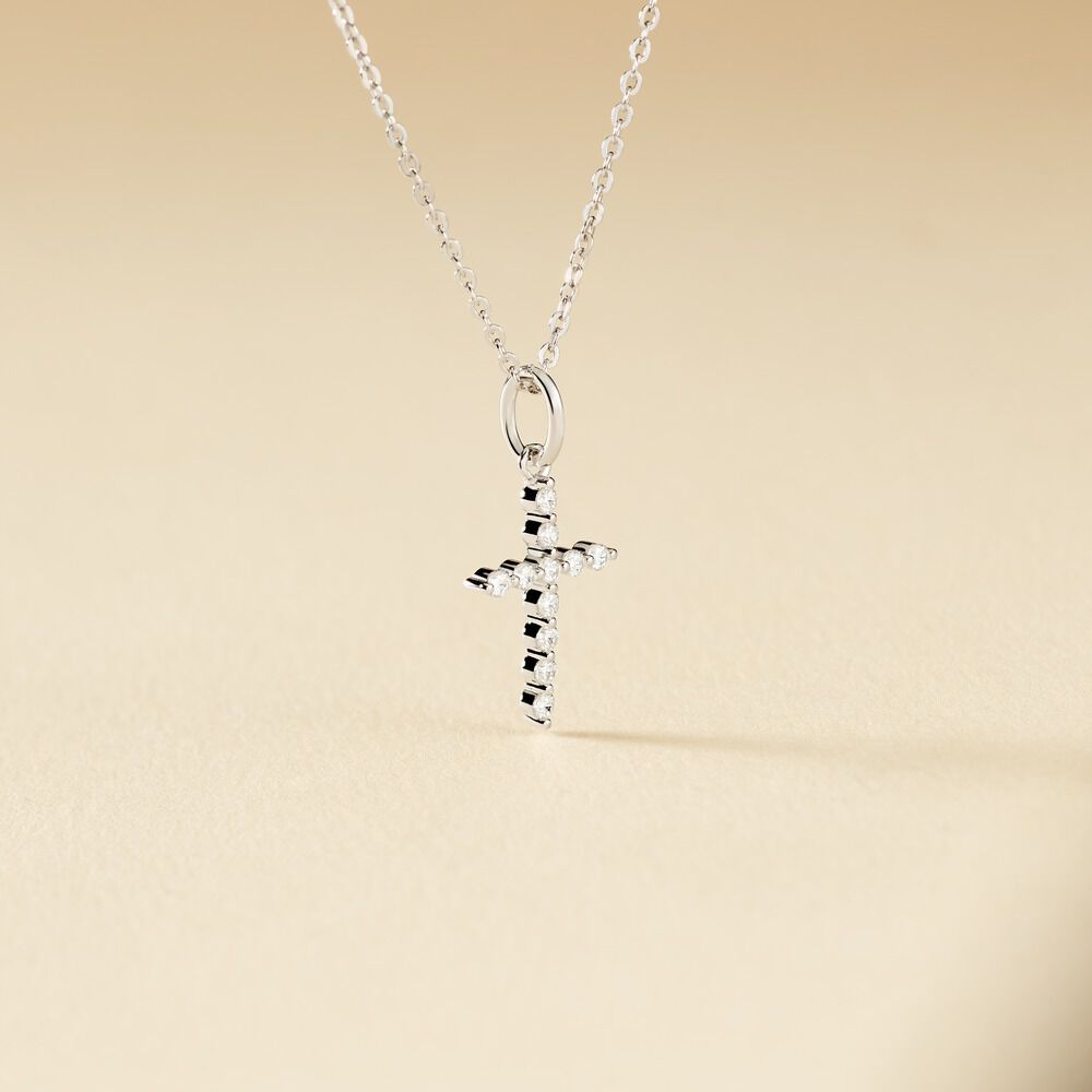 Collier Norine Argent Blanc Oxyde De Zirconium - Colliers avec pierres Femme | Marc Orian