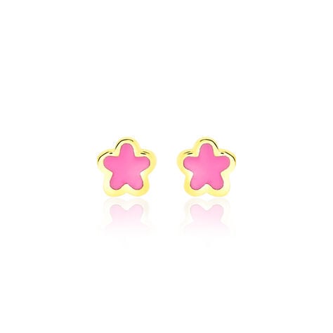 Boucles D'oreilles Puces Damia Fleur Or Jaune Nacre - Puces Enfant | Marc Orian