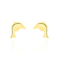 Boucles D'oreilles Puces Fulvie Dauphin Or Jaune