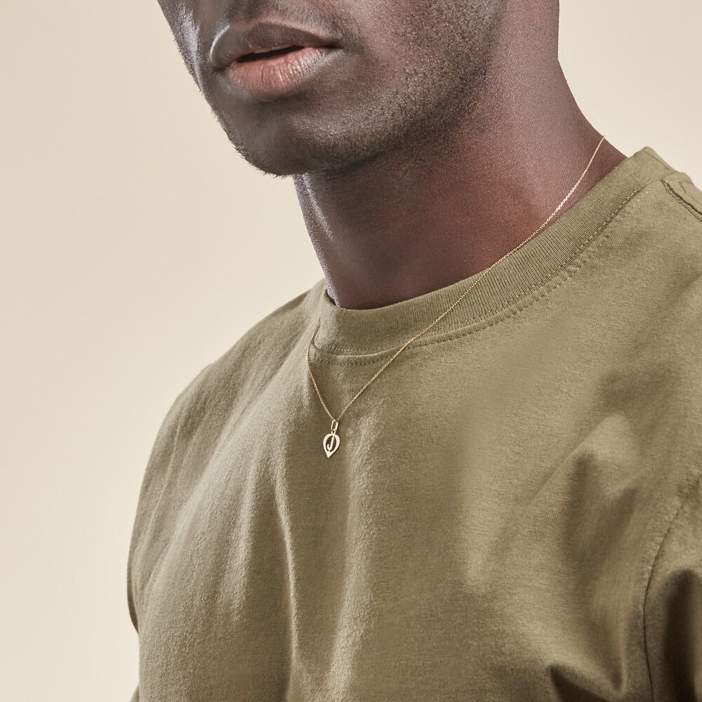 Pendentif Eudocie Coeur Lettre Or Jaune - Pendentifs Famille | Marc Orian