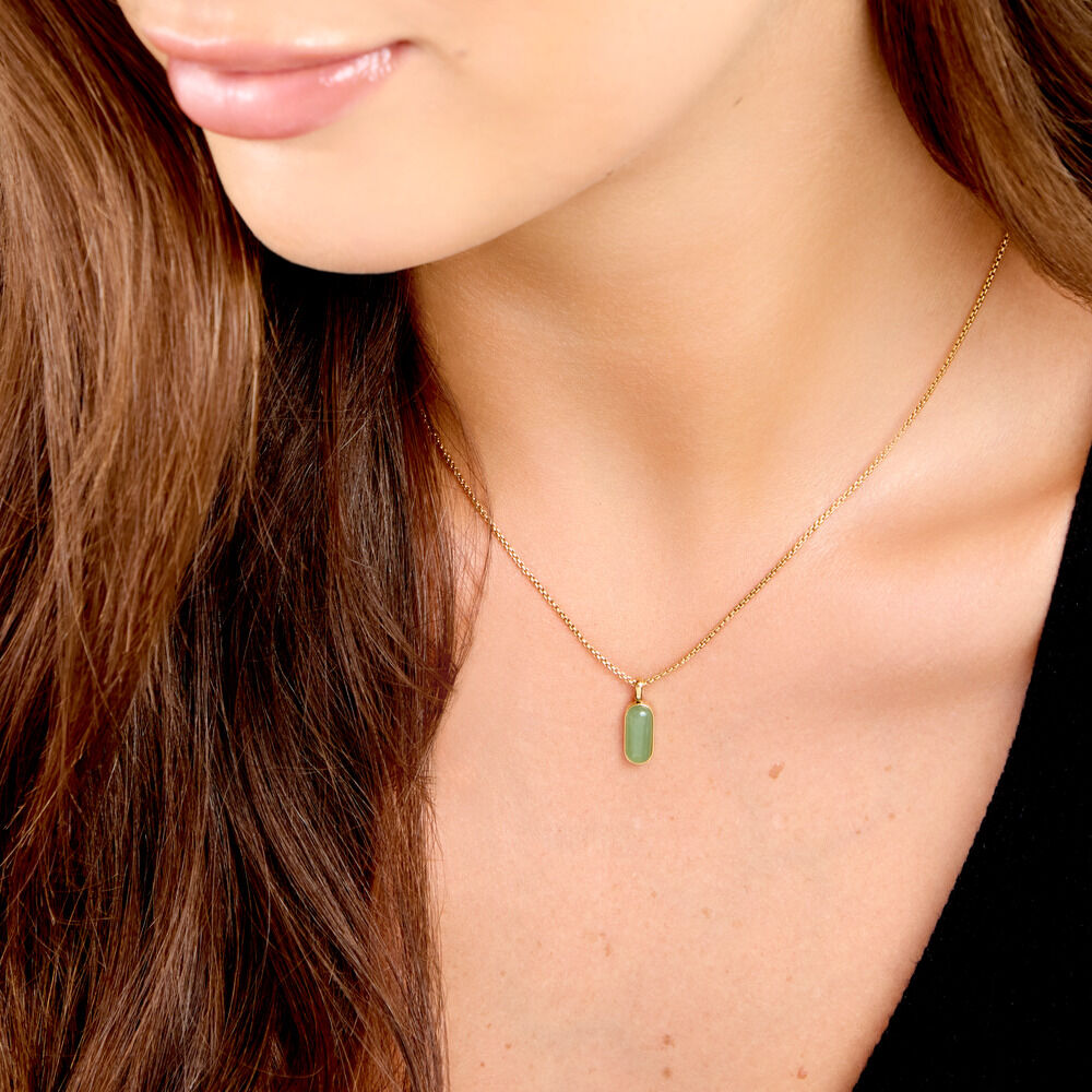 Collier Dannie Acier Jaune Aventurine - Colliers avec pierres Femme | Marc Orian