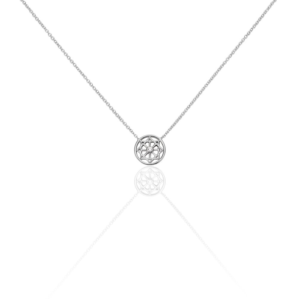 Collier Peinda Argent Blanc Oxyde De Zirconium - Colliers avec pierres Femme | Marc Orian