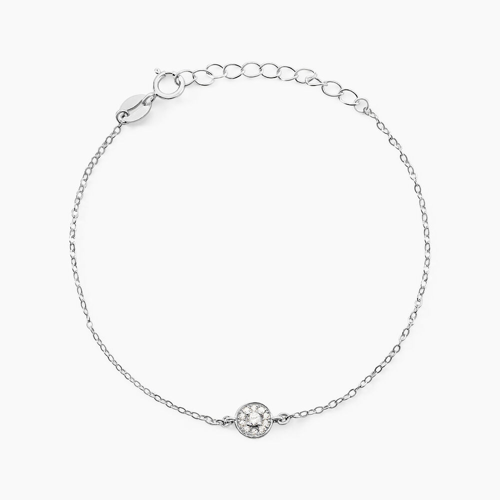 Bracelet Auxana Argent Blanc Oxyde De Zirconium - Bracelets fantaisie Femme | Marc Orian
