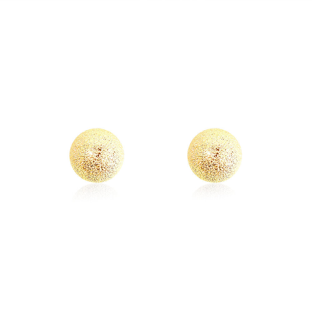 Boucles D'oreilles Puces Fidelia Boule Sablee Or Jaune - Puces Femme | Marc Orian