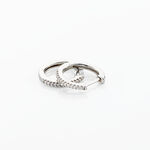 Cr&eacute;oles Aryanna Rondes Or Blanc Diamant - Cr&eacute;oles Femme | Marc Orian