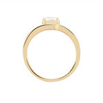Bague Solitaire Khali Plaqu&eacute; Or Jaune Oxyde De Zirconium - Bijoux fantaisie Femme | Marc Orian