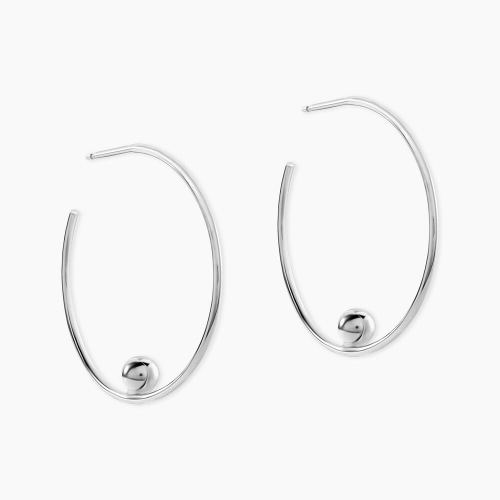 Boucles D'oreilles Pendantes Hauria Argent Blanc - Cr&eacute;oles Femme | Marc Orian