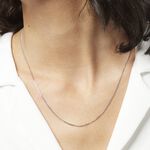 Cha&icirc;ne Imad Maille Gourmette Or Blanc - Chaines Famille | Marc Orian