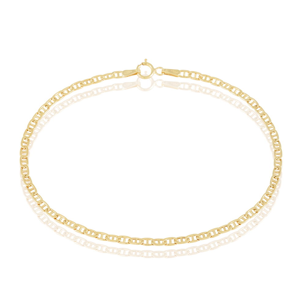 Bracelet Capucin Or Jaune Maille Marine Plate - Bracelets mailles Femme | Marc Orian