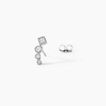 Boucles D'oreilles Puces Argent Blanc Seiko Oxyde De Zirconium - Puces Femme | Marc Orian
