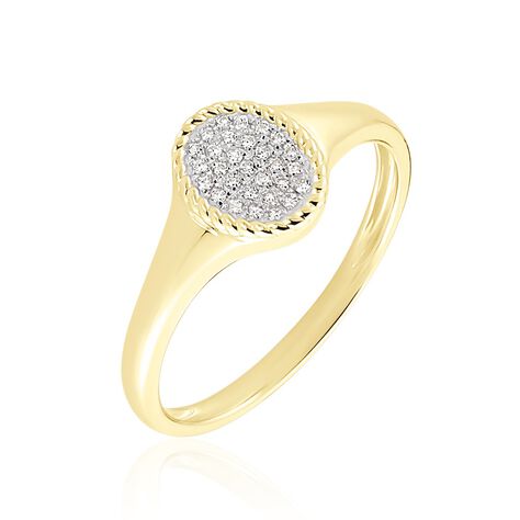 Chevalière Raza Or Jaune Diamant - Chevalières Femme | Marc Orian