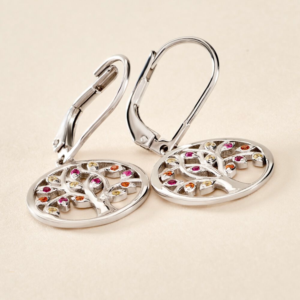 Boucles D'oreilles Pendantes Alive Argent Blanc Oxyde De Zirconium - Pendantes Femme | Marc Orian