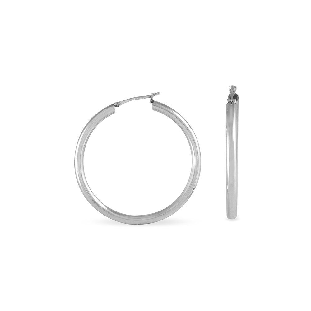Créoles Argent Blanc Anne - Créoles Femme | Marc Orian