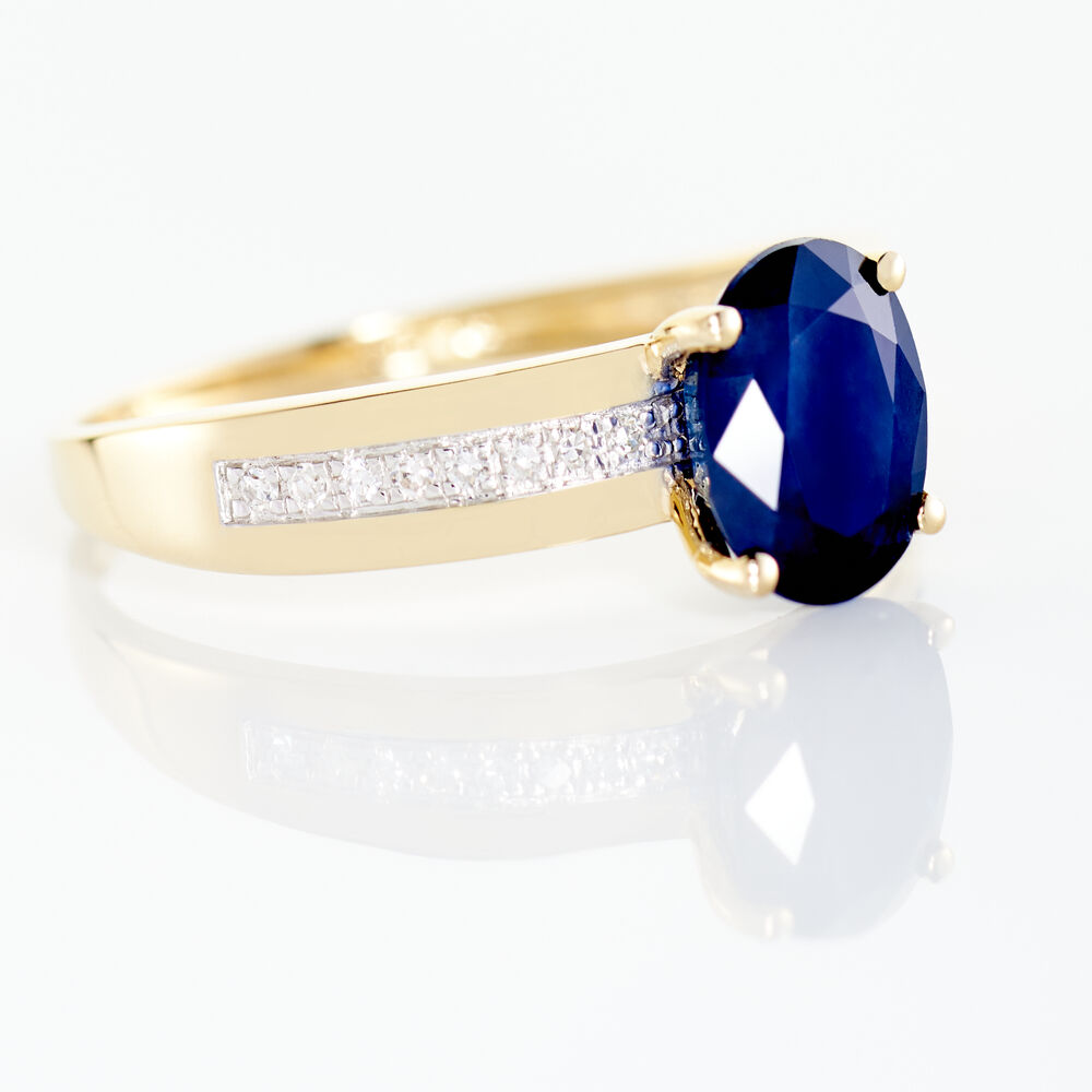 Bague Billel Or Jaune Saphir Diamant - Solitaires Femme | Marc Orian