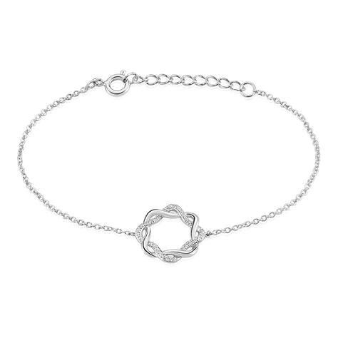 Bracelet Calandra Argent Blanc Oxyde De Zirconium - Bracelets chaînes Femme | Marc Orian