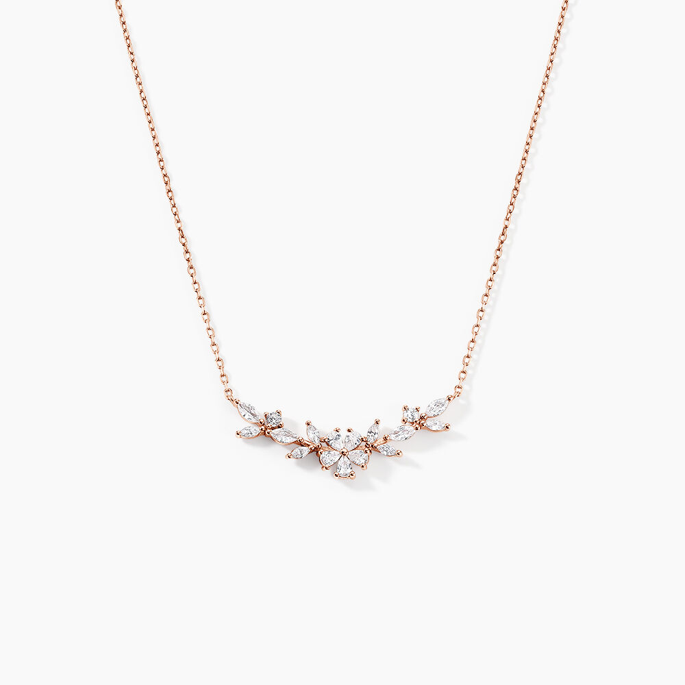 Collier Wanda Argent Rose Oxyde De Zirconium - Colliers avec pierres Femme | Marc Orian