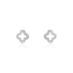 Boucles D'oreilles Puces Tully Argent Blanc Oxyde De Zirconium - Puces Femme | Marc Orian
